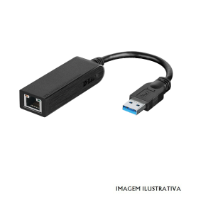 DUB-1312 Placa de rede ethernet fêmea - USB macho Gigabit - D-LINK