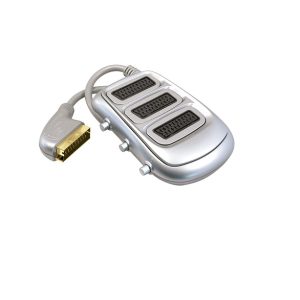DV093C COMUTADOR SCART 3 VIAS com cabo 0.5m