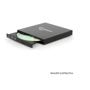 DVDUSB02 Leitor de DVD Externo (Preto) - GEMBIRD