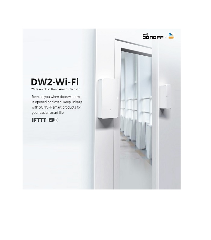 DW2WIFI Sensor de Alarme de Portas e Janelas Inteligente s/ Fios Wi-Fi - Sonoff DW2 - Image 3