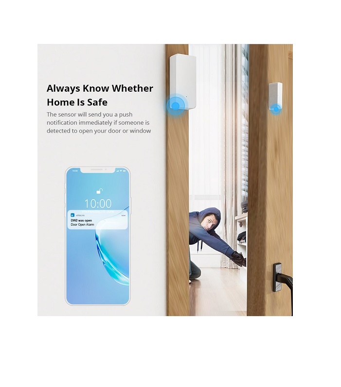 DW2WIFI Sensor de Alarme de Portas e Janelas Inteligente s/ Fios Wi-Fi - Sonoff DW2 - Image 6