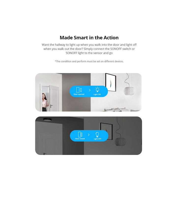 DW2WIFI Sensor de Alarme de Portas e Janelas Inteligente s/ Fios Wi-Fi - Sonoff DW2 - Image 8