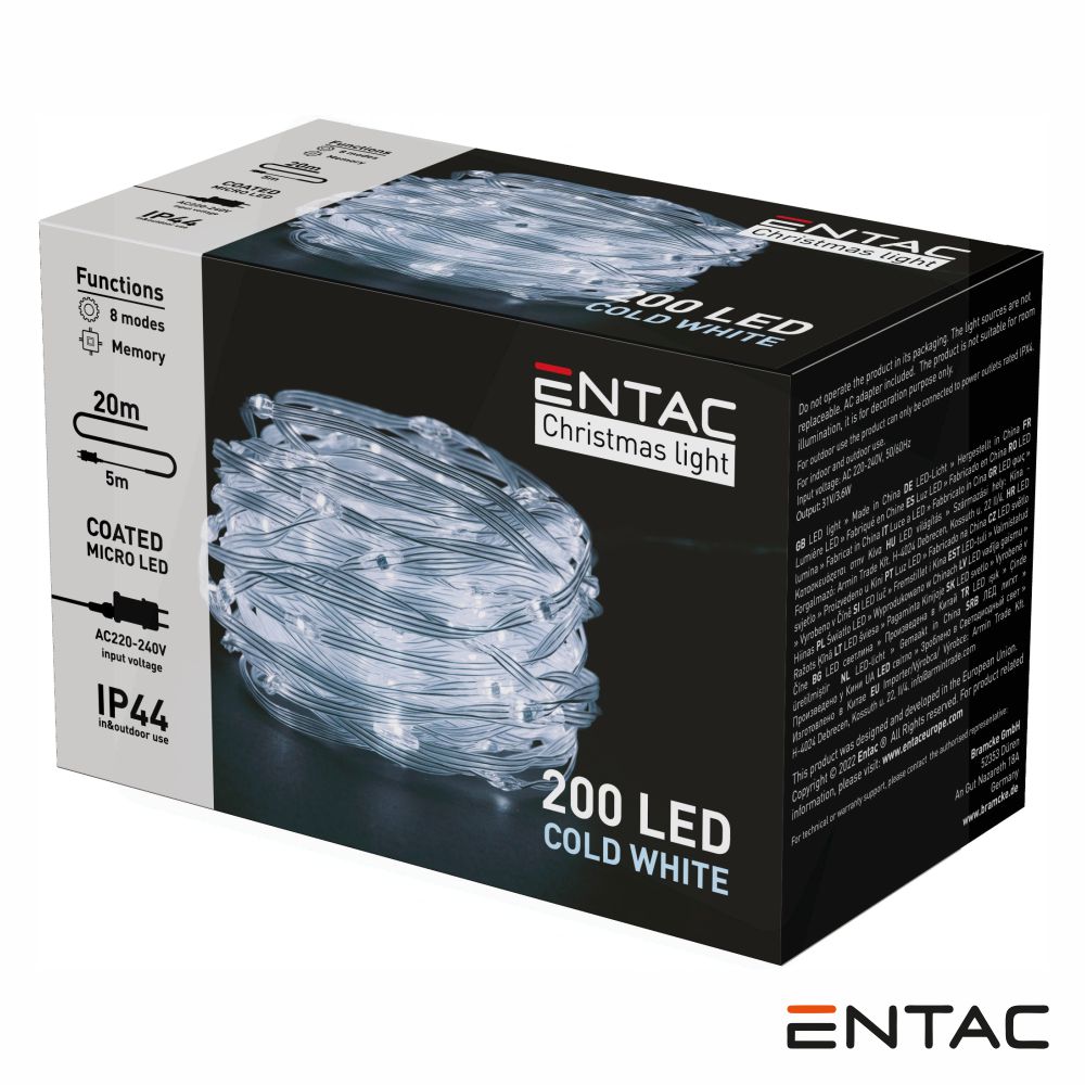 ECML-200-CW Luzes de Natal LED com 20m branco frio - Image 2