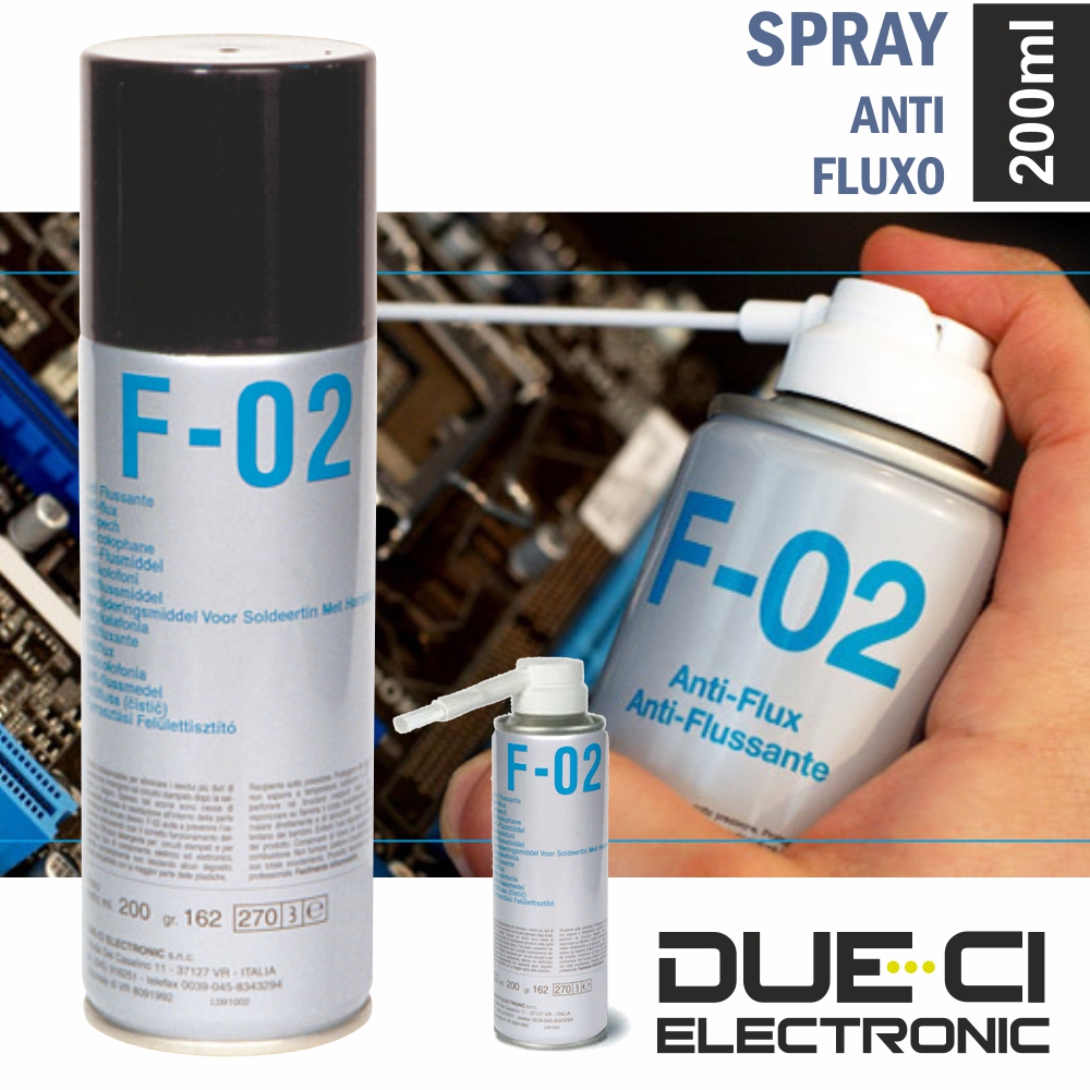F02 Spray Anti-Fluxo (200ml) = KONTAKT PCC - DUE-CI