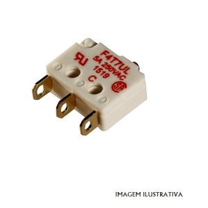 F4T7UL Microinterruptor SNAP ACTION; sem alavanca; SPDT; 5A/250VAC