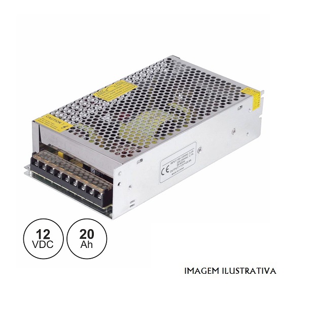 FAI12V20A Fonte de alimentação comut. 12v 240w 20A max.
