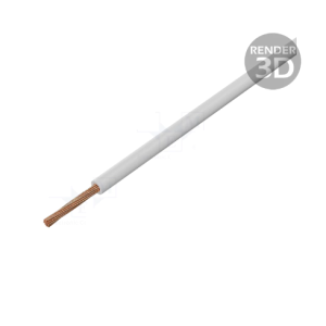 FLRY-A0.22WH Rolo de 100m de fio de cobre multifilar 1x0.22mm² - branco
