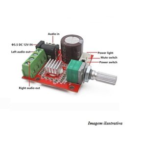 FUN.MD9039 Módulo AMPLIFICADOR 12V HI-FI 2x10W