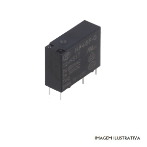 HF46F-G-012-HS1T Relé eletromagnético SPST-NO Ubobina: 12VDC 7A/250VAC 10A