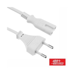 KC448B Cabo alimentação Tipo8 com 1.5mt Branco