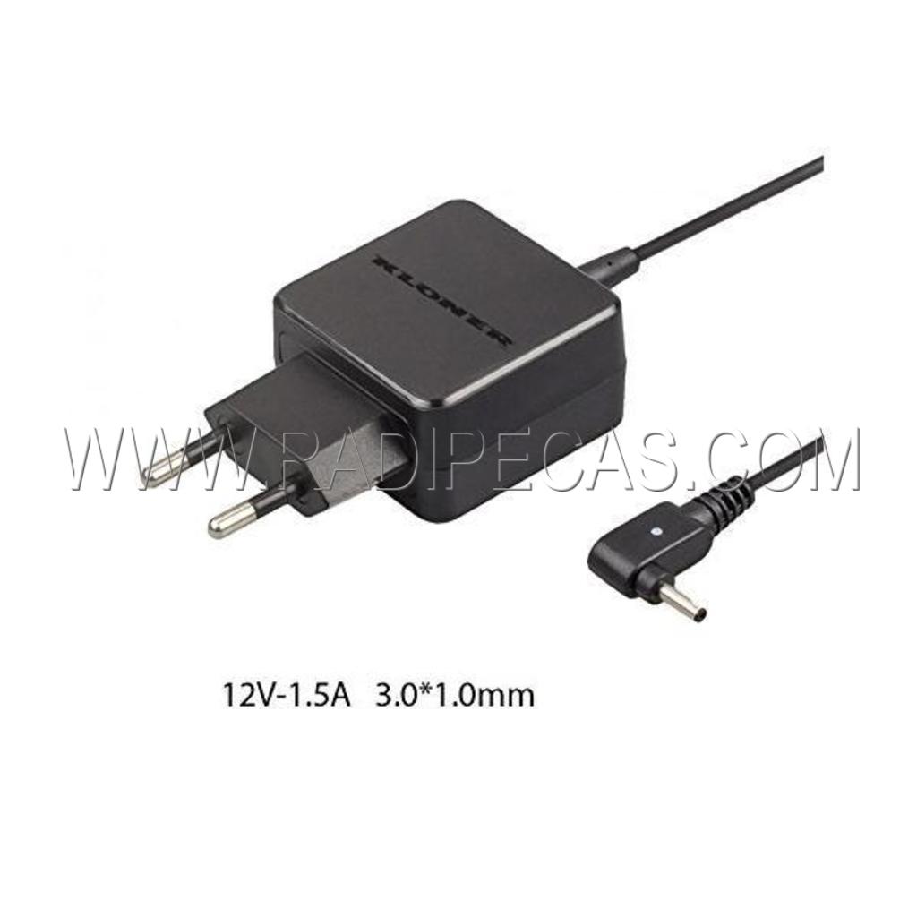 KT-AC18 Carregador Tablet compatível c/ Acer 12v 1.5A 3.0x1,1mm