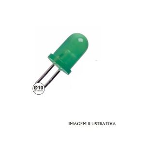 L10G LED 10mm VERDE 60mcd 30º