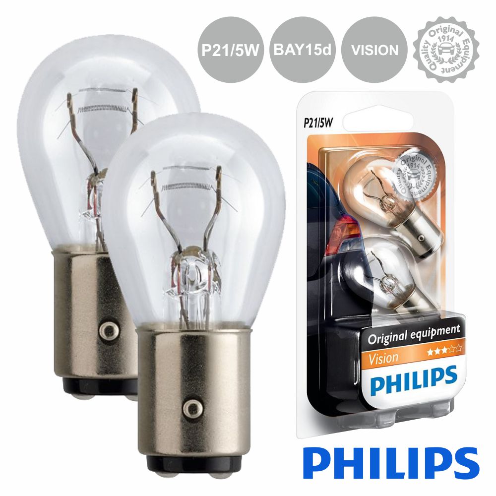LAMP-P21/5W Kit 2 lampadas p/ automóvel 12v P21/5w Bay15d Vision 440lm
