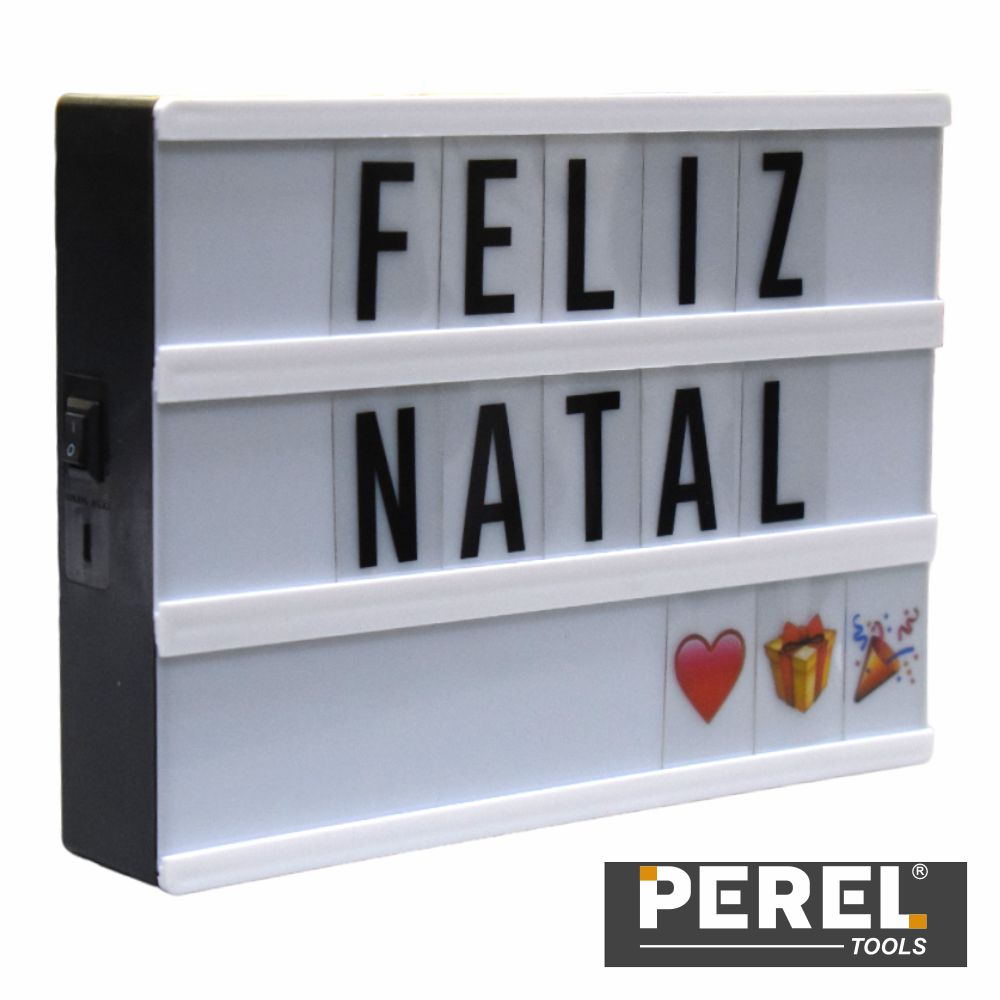 LBOXA5 Caixa de luz c/ 70 letras 20x15x4cm - alim. pilhas ou USB