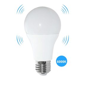 LLE27SM Lampada led branco frio e27 8w c/ sensor movimentos