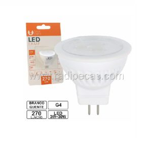 LLG403WWA(F) LAMPADA LED G4 MR11 3W 12V 3000K 270LM