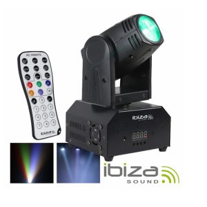 LMH250-RC Moving Head Mini 1 Led Cree Rgbw 10w Dmx Mic Comando Ibiza