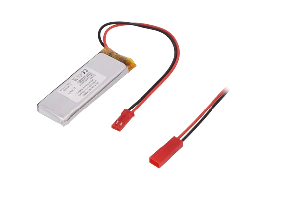 LP602158 Bateria Li-Po 3,7V 750mAh 6x21x58mm c/ fios e conectores JST SYR-02T