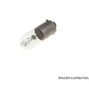 ML1824 Lâmpada baioneta BA9S 24VDC 85mA Bolha T3 1/4 2W Ø:10,3mm