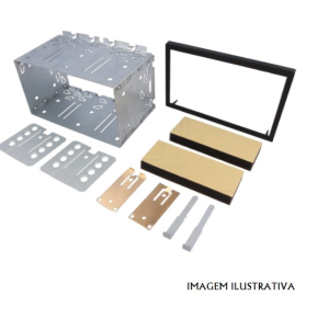 MOL-2DIN-UNIV/GAV Moldura + Gaveta 2 DIN p/ Auto-Rádio Vários Veículos