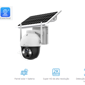 NV-CAM02SSOLAR4G Camara IP 4G com painel solar, para exterior IP66 - com bateria - NIVIAN -