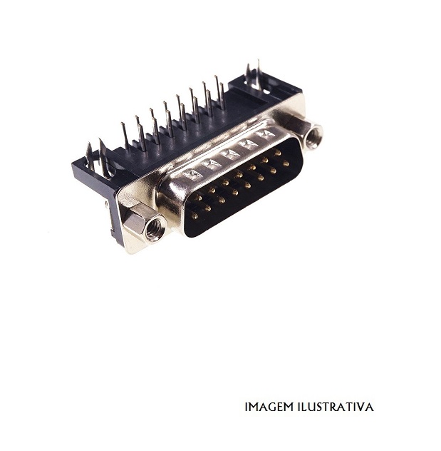 O1500CI FICHA MACHO D 15 PINOS CIRCUITO IMPRESSO