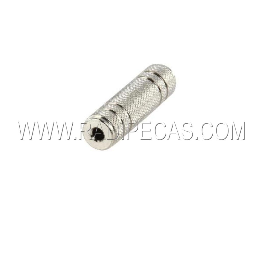 O33SU FICHA UNIAO JACK 3.5mm METAL.FEMEA FEMEA STEREO