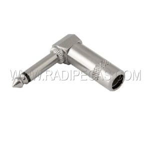 O36CME FICHA JACK MACHO 6,5 MONO METAL CURVA, estreita