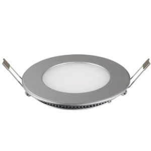 PAN-AC-086/4-6K Painel LED Redondo (Aço Escovado) Ø11cm 4W 6000K 300Lm