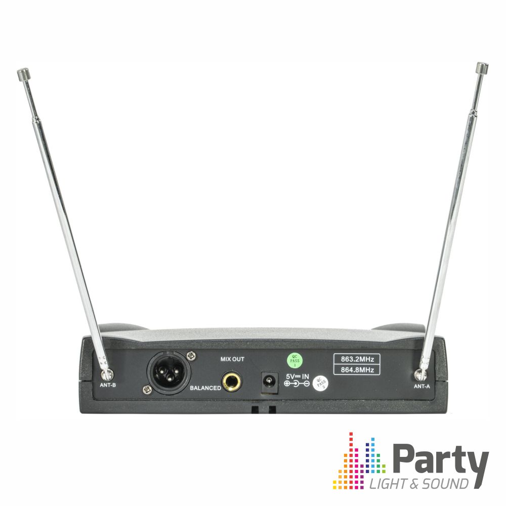 PARTY-200UHF-MKII Kit 2 microfones de mão + receptor UHF 863.2 / 864.2mhz - Image 2