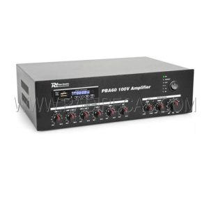 PBA60 Amplificador PA 60W RMS com linha 100V, MP3, USB/SD/BLUETOOTH