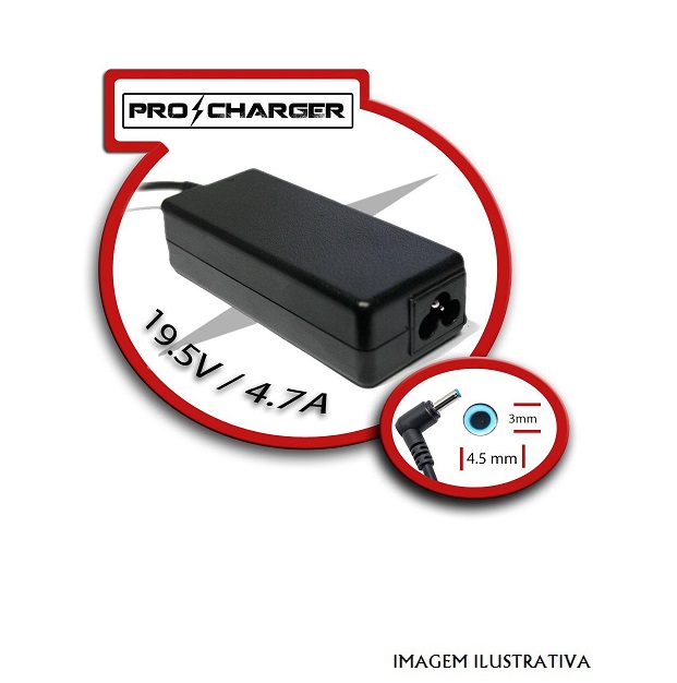 PRO0038 ALIMENTADOR P/ HP 19.5V 4.62A 90W 4.5X3.0MM