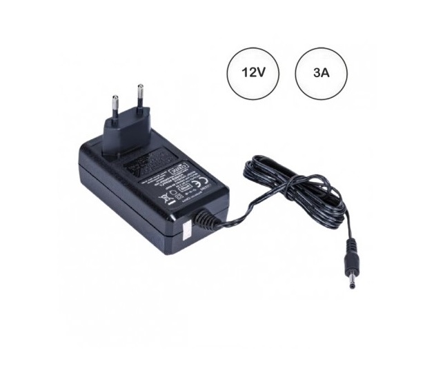 PSE50318 Transf. Compativel 12V 3A Conetor 3.5mm x 1.35mm - E Escolas