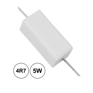 R5W/4R7 RESISTENCIAS BOBINADAS 5W 4R7