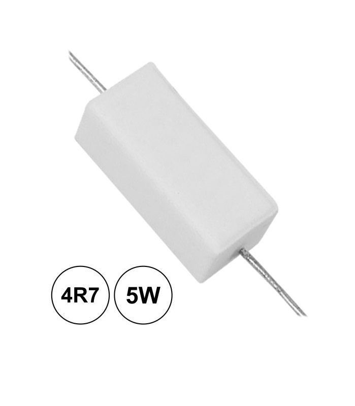 R5W/4R7 RESISTENCIAS BOBINADAS 5W 4R7