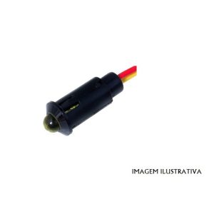 R9-73L-11-24YELLOW Luz indicadora LED convexa 24VDC Abe: Ø8,2mm IP40 poliamida