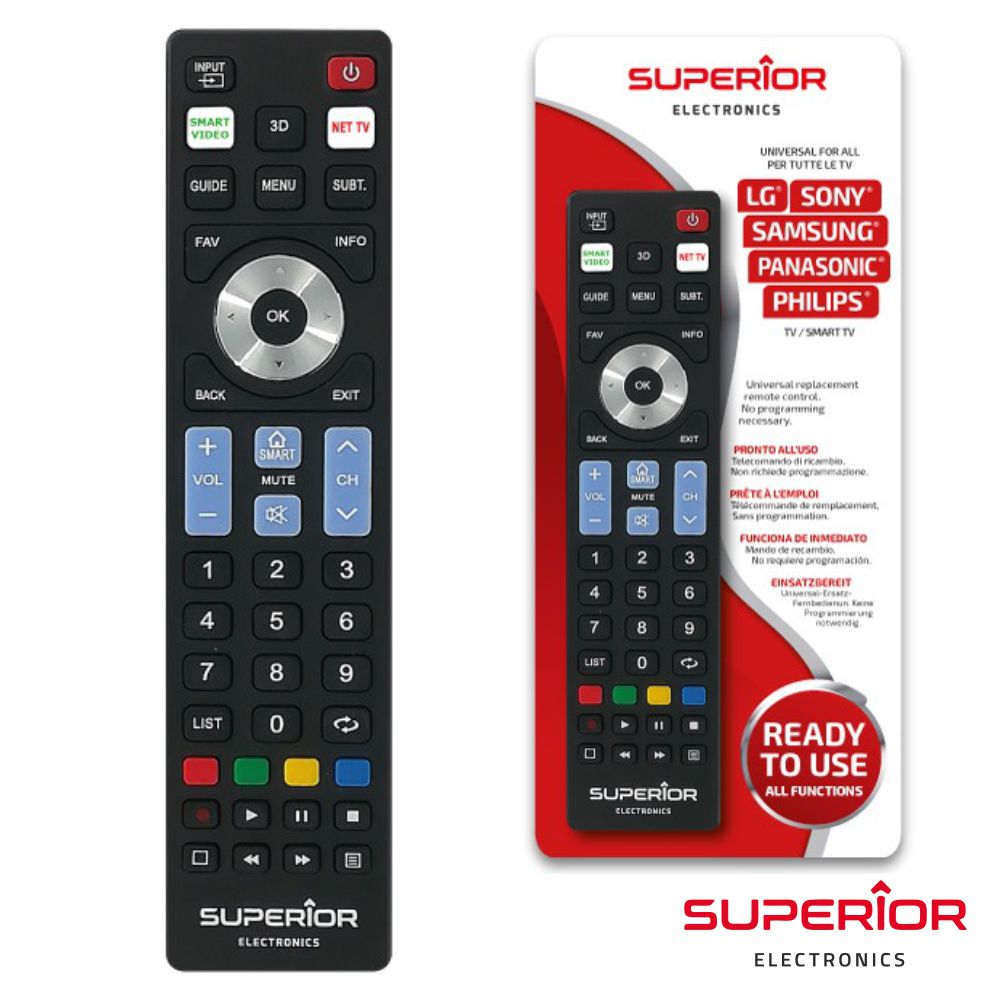 READY5SMART Telecomando universal LG / Samsung / Sony / Philips / Panasonic