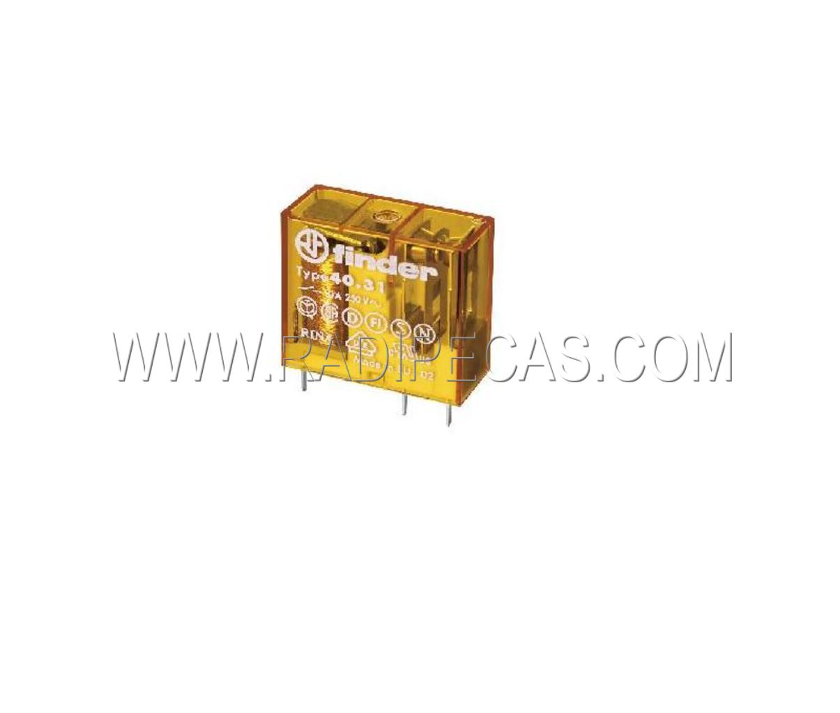 RL139 RELE 12Vac 1 CTO 10A = 40.31.8.012 r: 3.5mm