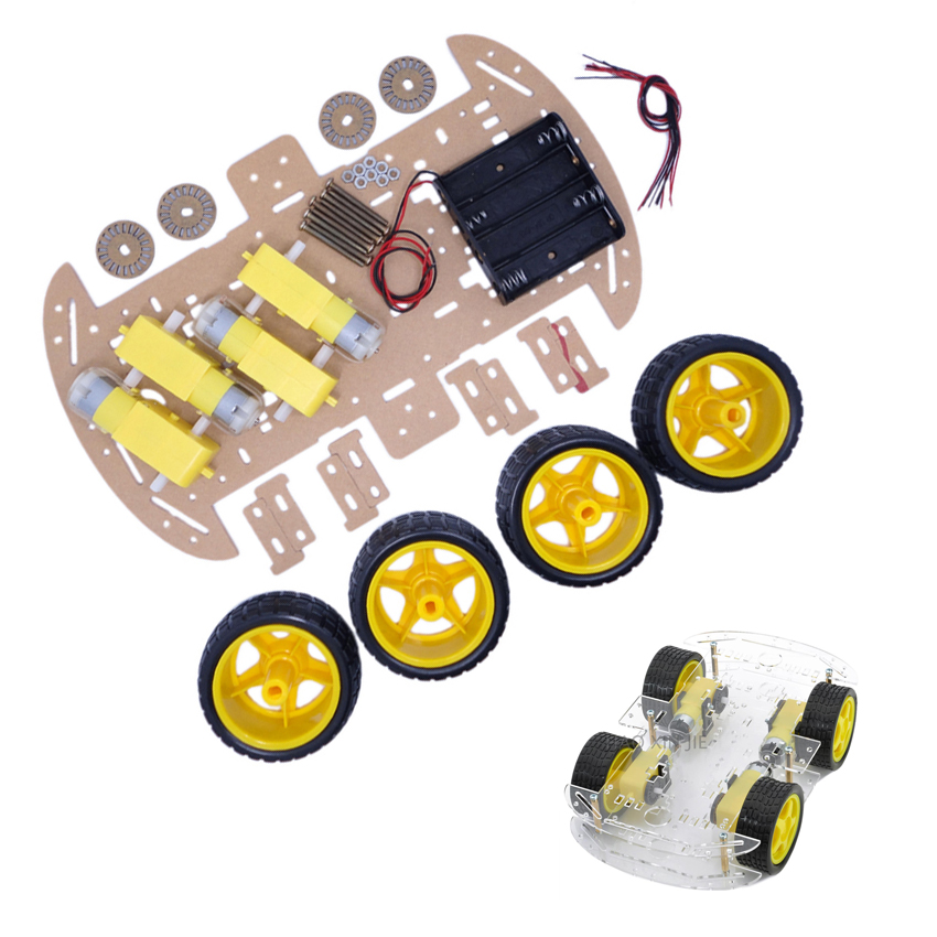 FUN.RT9001 Kit Chassi Carro c/ Encoders e Motores p/ Funduino