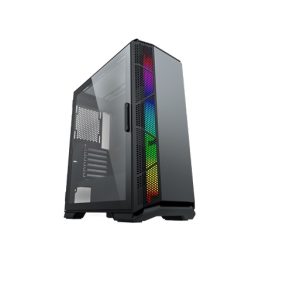RX6ORION Caixa gamer ATX NTECH SLAYER RX6 ORION painel frontal Iluminação ARGB e porta lateral em vidro temperado