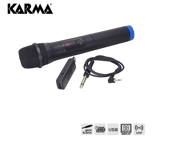 SET175 Microfone de mão - UHF - sem fios, c/ receptor alim.por USB