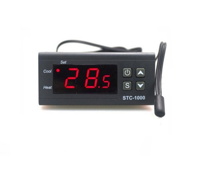 STC-1000 Termostato digital 100-220VAC (-50-110ºC) c/ besouro e sonda NTC - STC1000-220V
