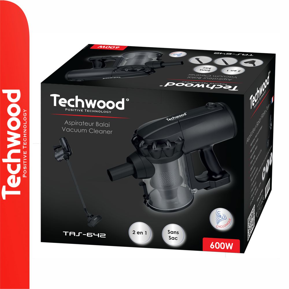 TAS-642 Aspirador ciclónico vertical 2 em 1 600w - Techwood - - Image 3