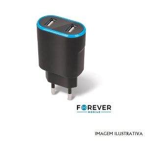 TC-03BK Carregador 220v 2x usb max.24a