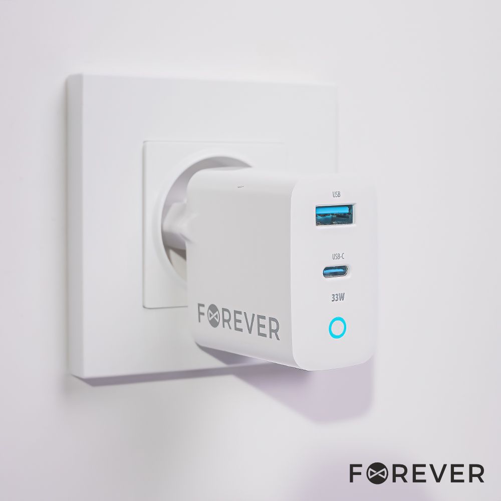 TC-06-33AC CARREGADOR / ALIMENTADOR USB TIPO C + USB A QC + PD 33W - Image 2