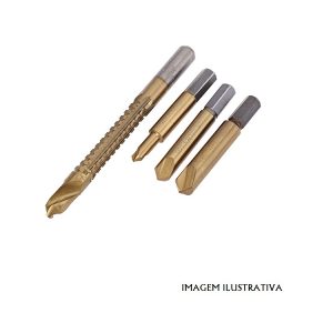 TOOL631 Conjunto de 4 Brocas ( 5 / 7 / 8mm ) P/ Extrair Parafusos Danificados