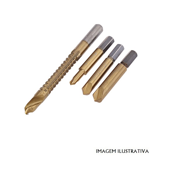 TOOL631 Conjunto de 4 Brocas ( 5 / 7 / 8mm ) P/ Extrair Parafusos Danificados