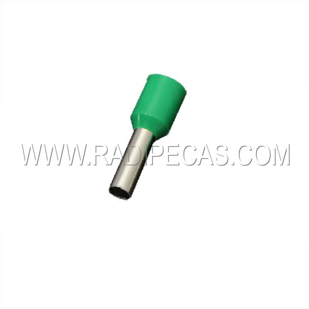 TP6MM Terminal ponteira isolado 6mm - verde -