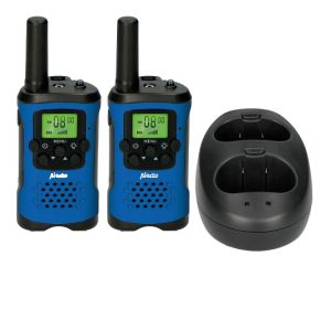 WALKIE044AZ Set de walkie-talkies com base de carga 8 canais 7 Kms. ALECTO FR175BW
