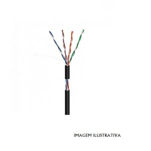 WIR9070R/M Cabo rede preto rigido UTP cat.5E para exterior